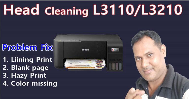 how to clean head epson l3110/L3210