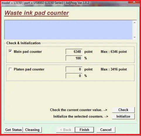 a Printer's ink pad
