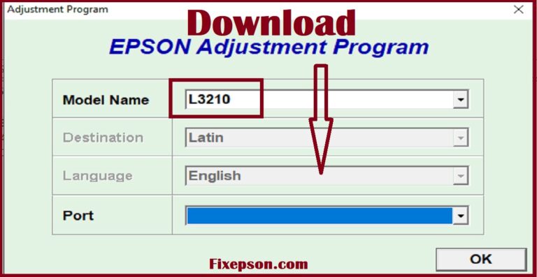 Epson l3210 resetter free download