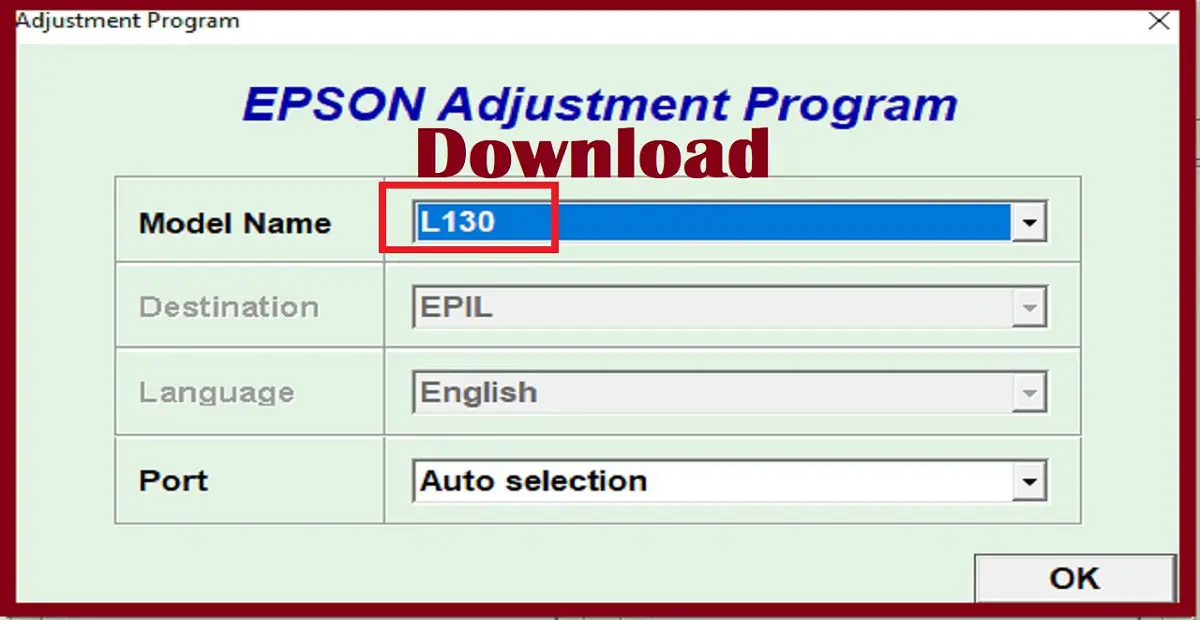 Epson L130 Resetter Tool Free Download Adjustment Program Download L130 Free Fixepson 2404