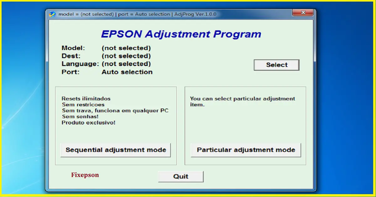 Epson Resetter Tool Adjustment Program Free Download Fixepson 7116