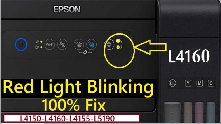 L4160 Printer Red Light Blinking Solution