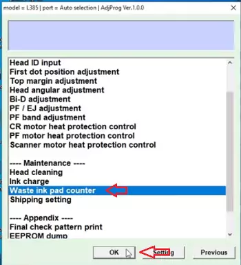 epson l385 resetter waste inkpad