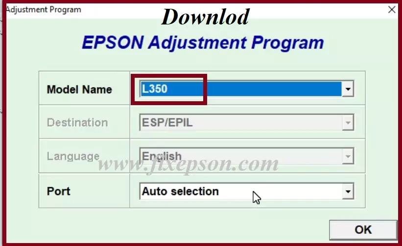 Epson L350 Resetter Download Free 100 Tested Fixepson 3618