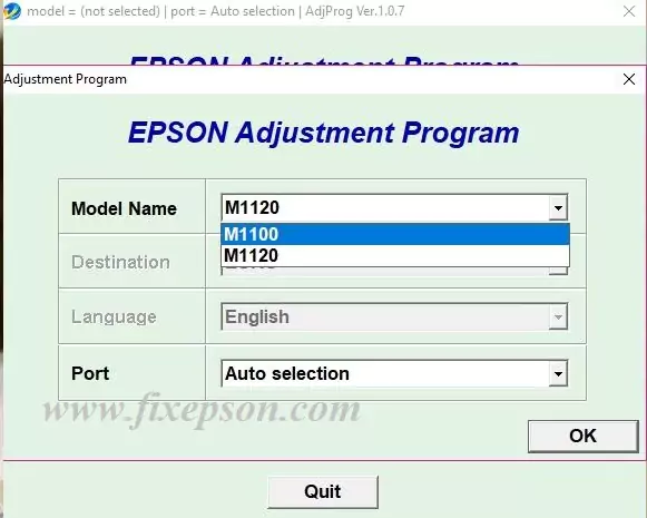 epson m1120 resetter