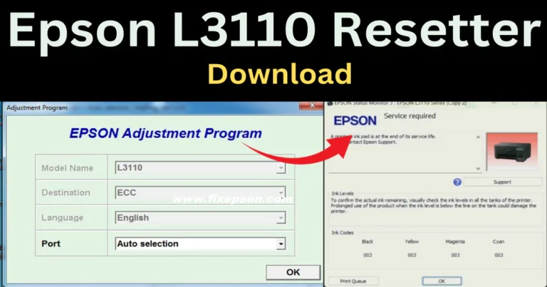 Epson L3110 Resetter Free Download free Without Password 100% Work