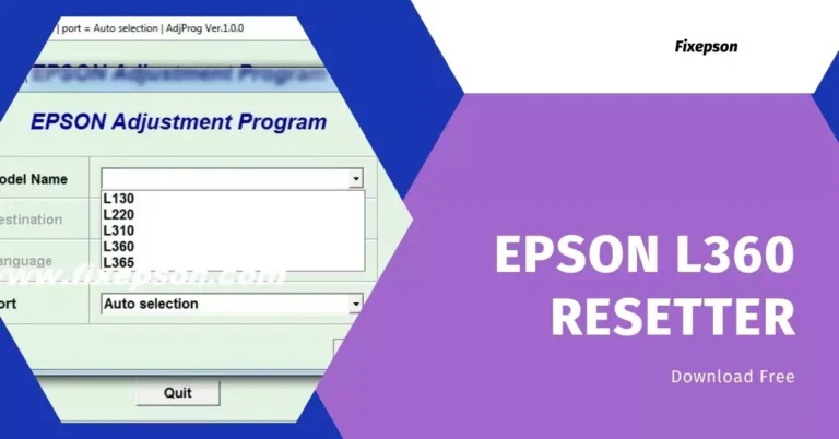 Epson Resetter L360 free download