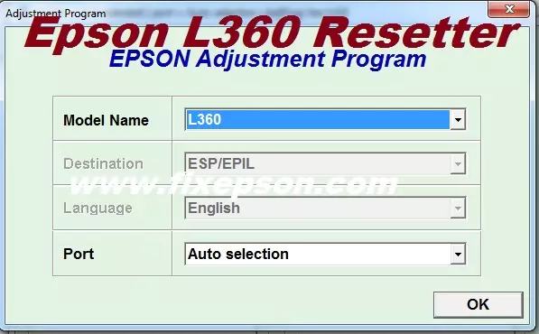 Epson Resetter L360 free download