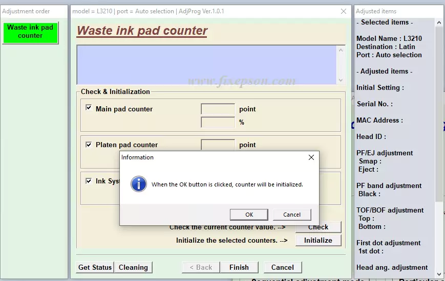 epson adjustment program tool 245